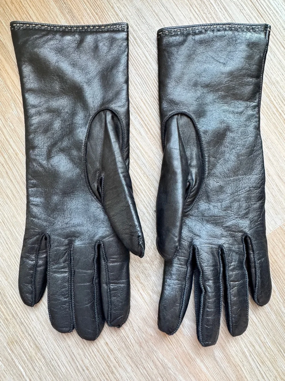 Coach Cashmere Lined Leather Gloves Brown Women’s Size 8 EUC Winter cozy